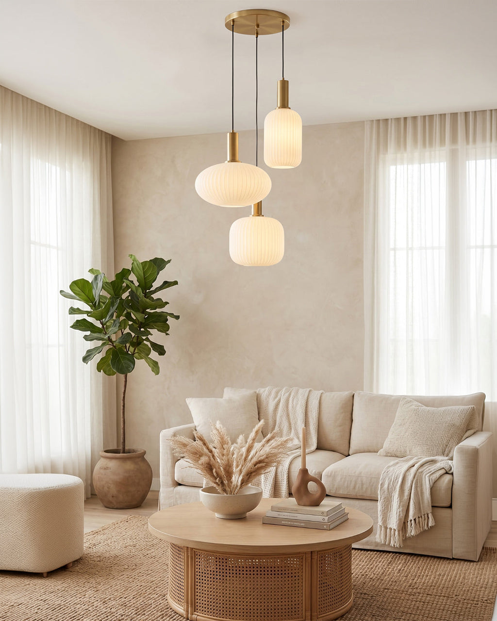 CLYDE Modern Pendant Lamp with Colored Glass Shade | Scandinavian Design for Living Room & Dining Room | E27 Socket - Lamylie