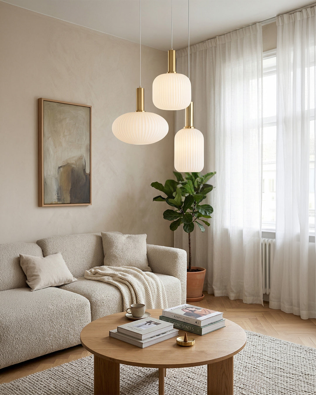 CLYDE Modern Pendant Lamp with Colored Glass Shade | Scandinavian Design for Living Room & Dining Room | E27 Socket - Lamylie