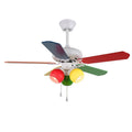 Ventilateur de plafond ludique Carlo avec éclairage — ventilateur pour enfants au design coloré avec 6 vitesses et télécommande, ø107 cm - Lamylie