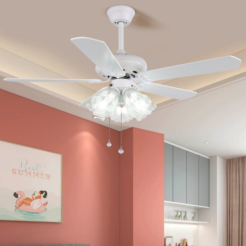 Ventilateur de plafond ludique Carlo avec éclairage — ventilateur pour enfants au design coloré avec 6 vitesses et télécommande, ø107 cm - Lamylie