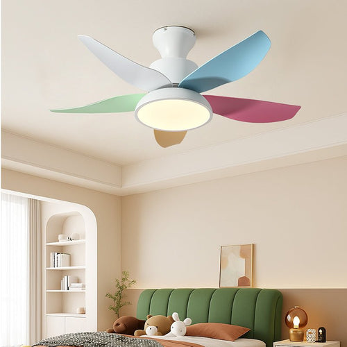 Wentylator sufitowy ze zintegrowanym oświetleniem | Milo – skandynawski design, cichy wentylator LED o średnicy 94 cm z pilotem, 6 prędkościami, regulacją klimatu i trójkolorowym światłem: chłodnym, neutralnym i ciepłym, 24 W – Lamylie