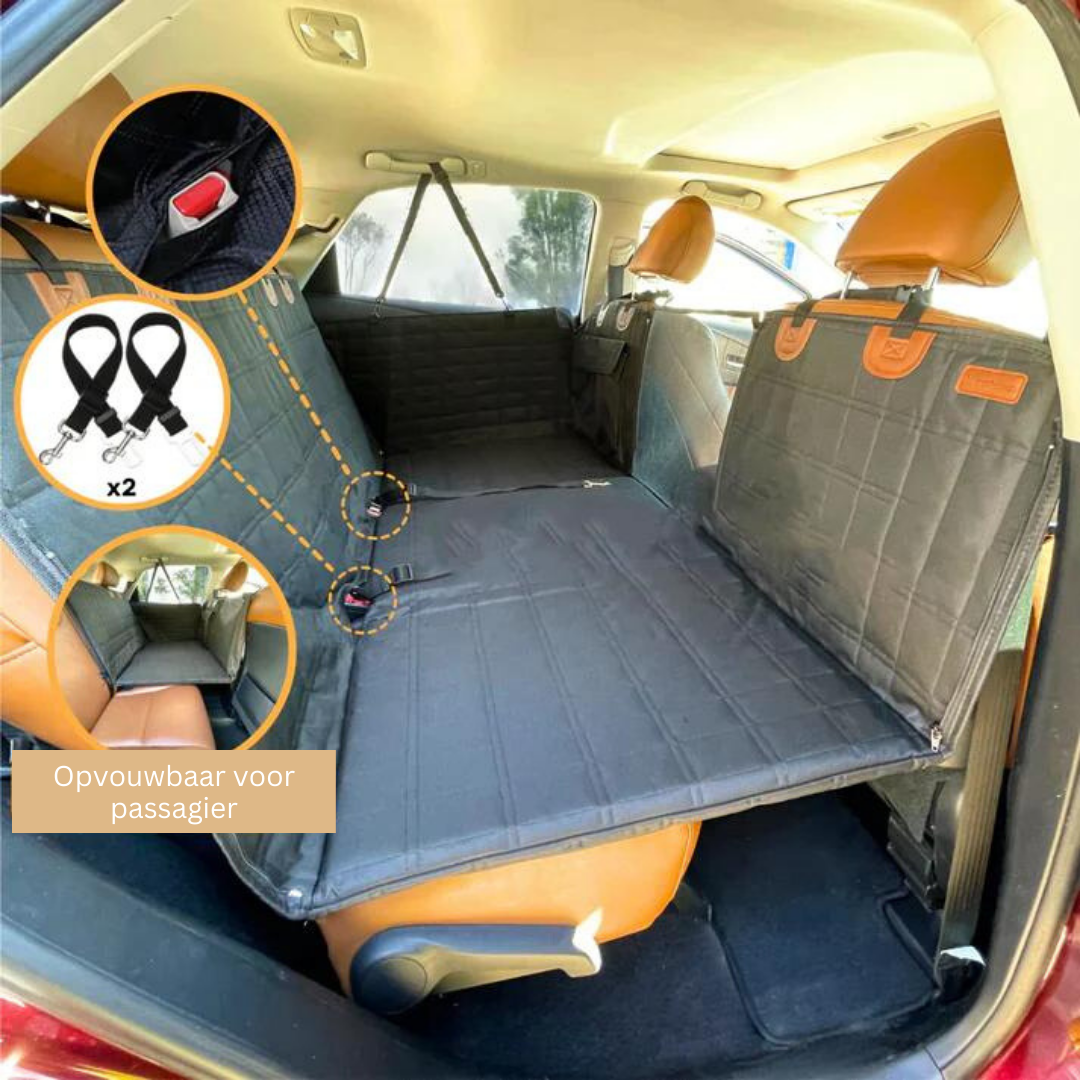 Housse de siège de voiture pour chiens – Protecteur de banquette arrière imperméable avec fixation sécurisée – Lamylie