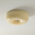 Ceiling Lamp Milk Glass 32|46 cm | Glass Globe with Silver Accent | Dimmable Ceiling Light Warm White - Lamylie