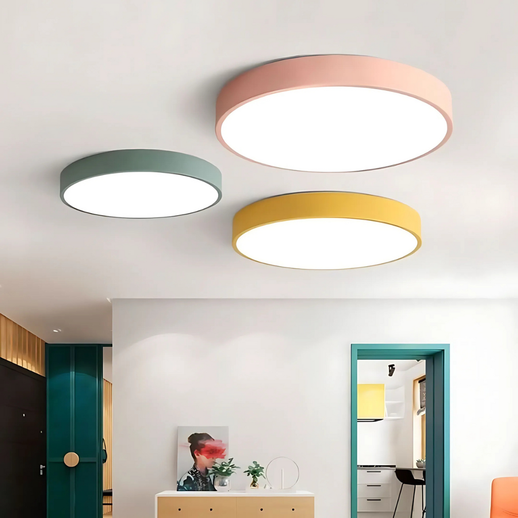 Minimalistyczna lampa sufitowa z drewna i akrylu | Skandynawski design do salonu i sypialni | Energooświetlne światło LED | Łatwy montaż – Lamylie