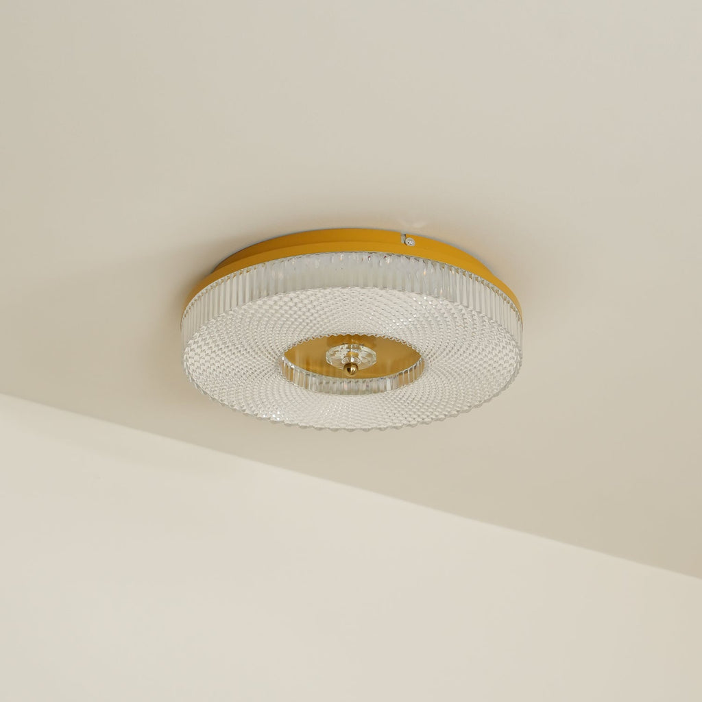 LED Ceiling Lamp Round Iron Acrylic Dimmable 3000K 4000K 6000K Black White Gold - Lamylie