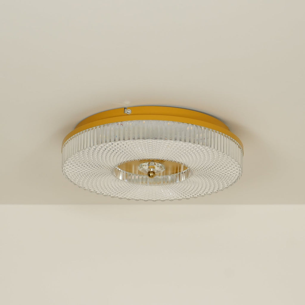 LED Ceiling Lamp Round Iron Acrylic Dimmable 3000K 4000K 6000K Black White Gold - Lamylie