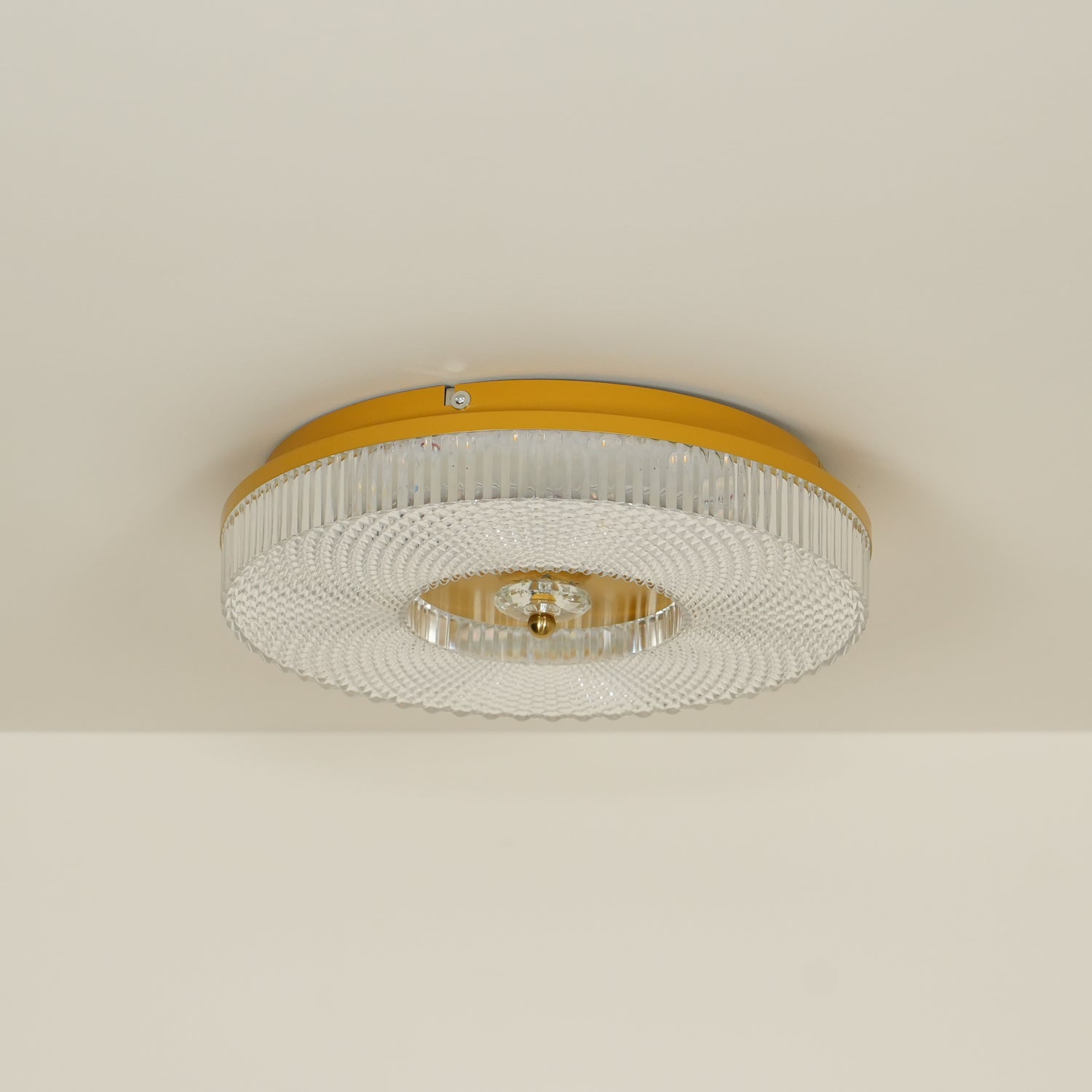 LED Ceiling Lamp Round Iron Acrylic Dimmable 3000K 4000K 6000K Black White Gold - Lamylie