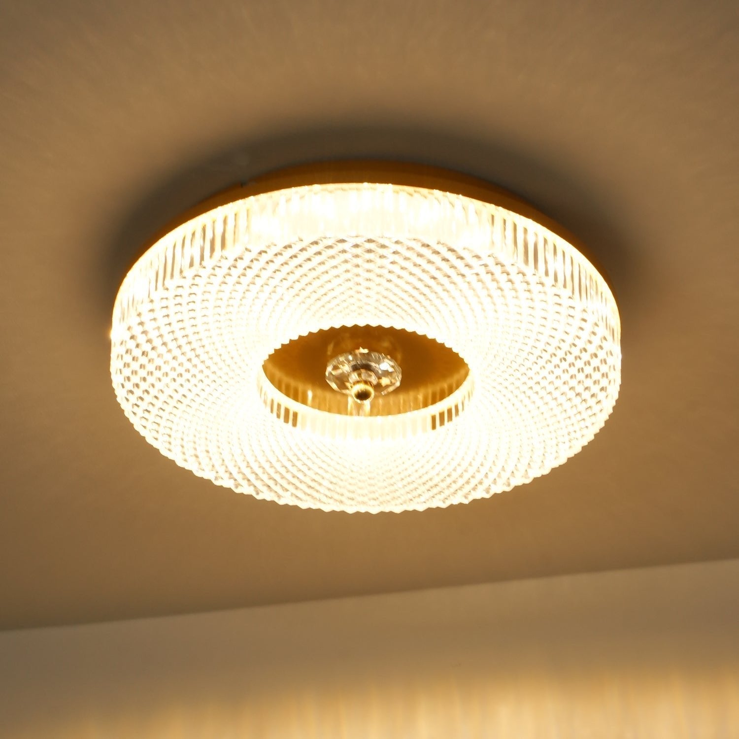 LED Ceiling Lamp Round Iron Acrylic Dimmable 3000K 4000K 6000K Black White Gold - Lamylie