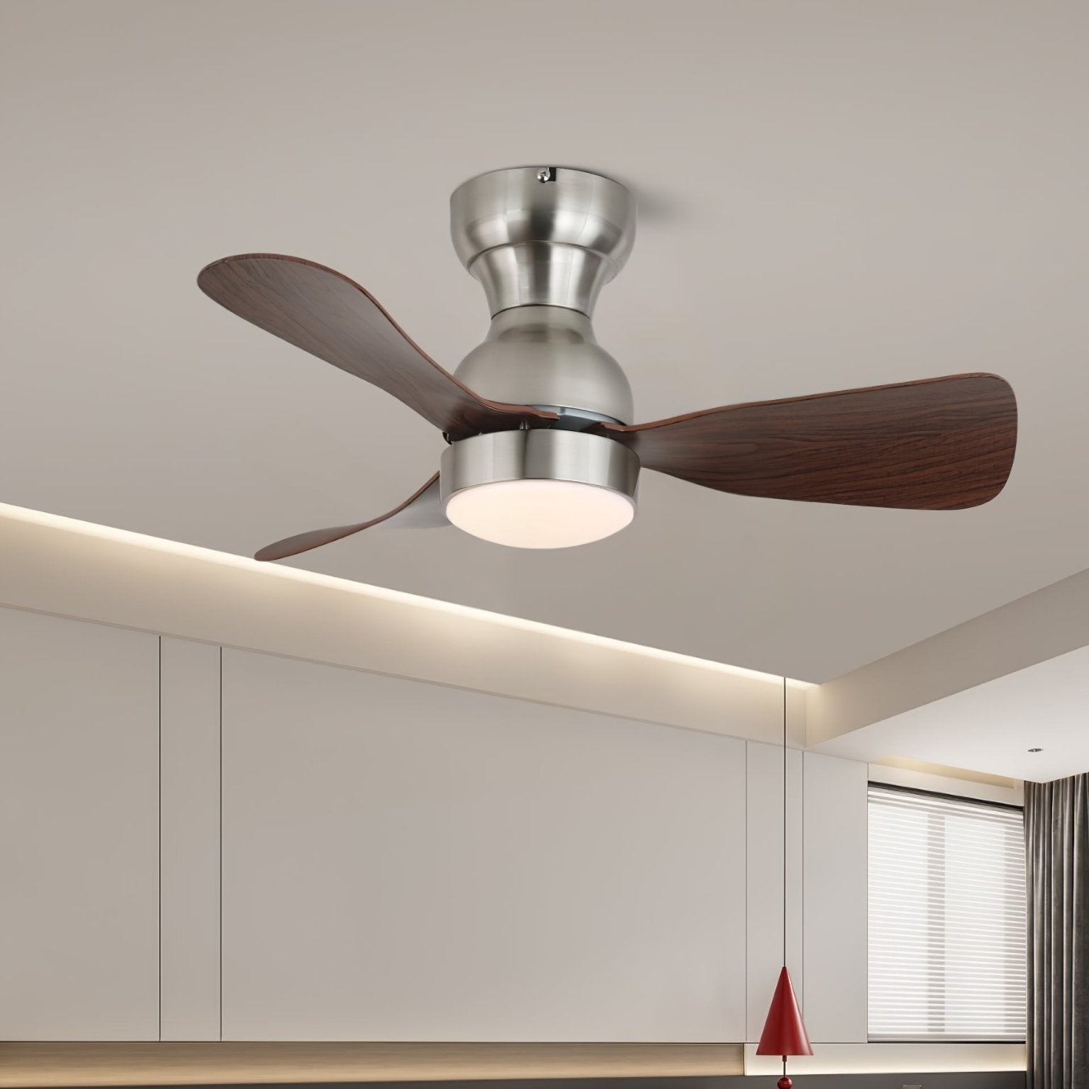 Nowoczesny wentylator sufitowy ze zintegrowanym oświetleniem LED Ø70 cm | Cichy i stylowy - Lamylie