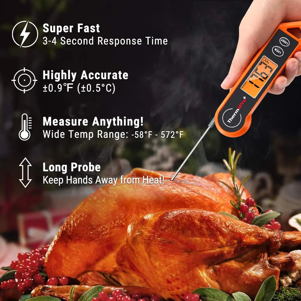 Instant Read Meat Thermometer for Accurate Measurements - Lamylie