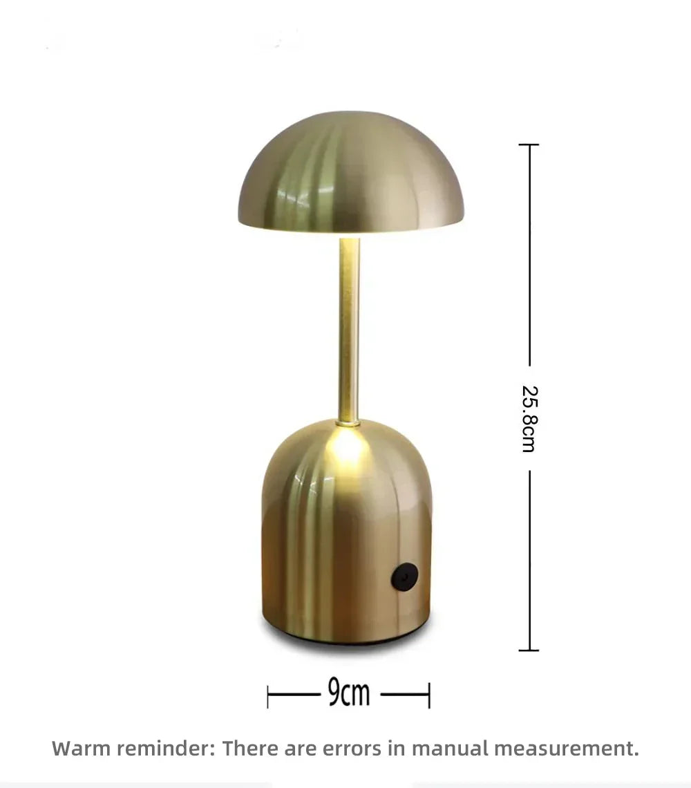 LuminaCrescent – bezdrátová stmívatelná kovová stolní LED lampa | moderní dotykové ovládání – Lamylie