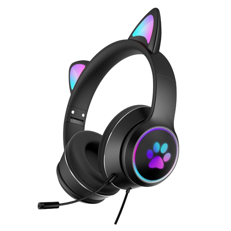 LED Cat Ear Gaming Headset with USB and 3.5mm Connection - Lamylie