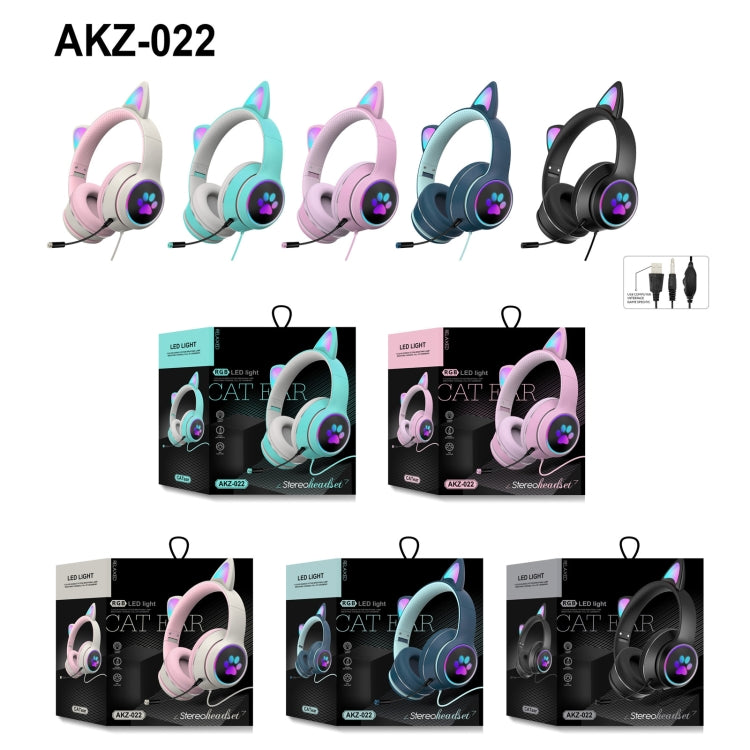 LED Cat Ear Gaming Headset with USB and 3.5mm Connection - Lamylie