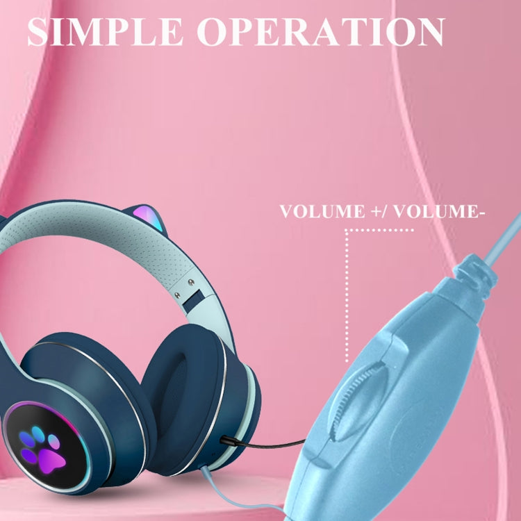LED Cat Ear Gaming Headset with USB and 3.5mm Connection - Lamylie