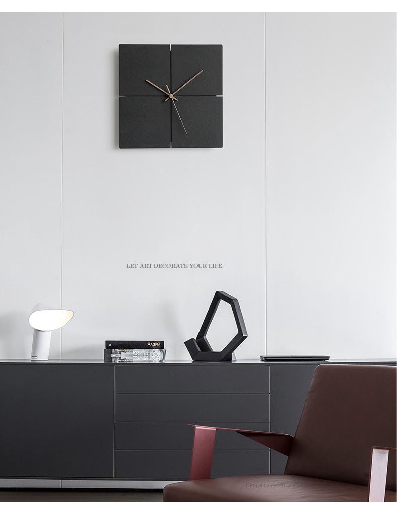 Horloge murale minimaliste moderne et silencieuse pour la décoration du salon - Lamylie