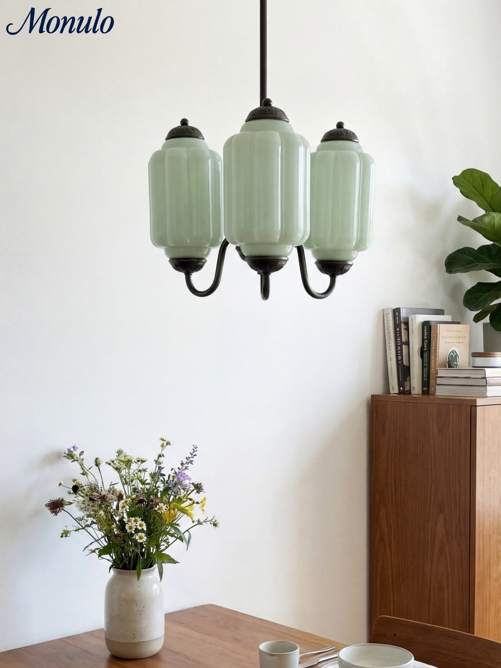 Milk Glass Chandelier Vintage Finish Timeless Elegance Classic Lighting for Dining Room Living Room - Lamylie