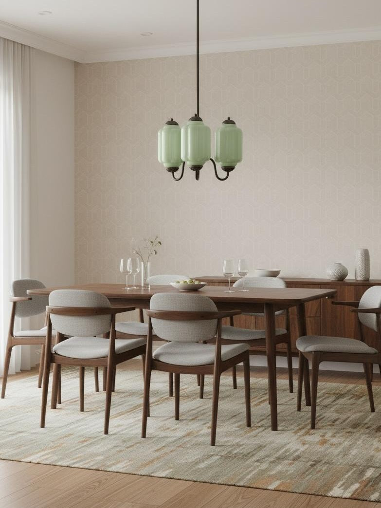 Milk Glass Chandelier Vintage Finish Timeless Elegance Classic Lighting for Dining Room Living Room - Lamylie