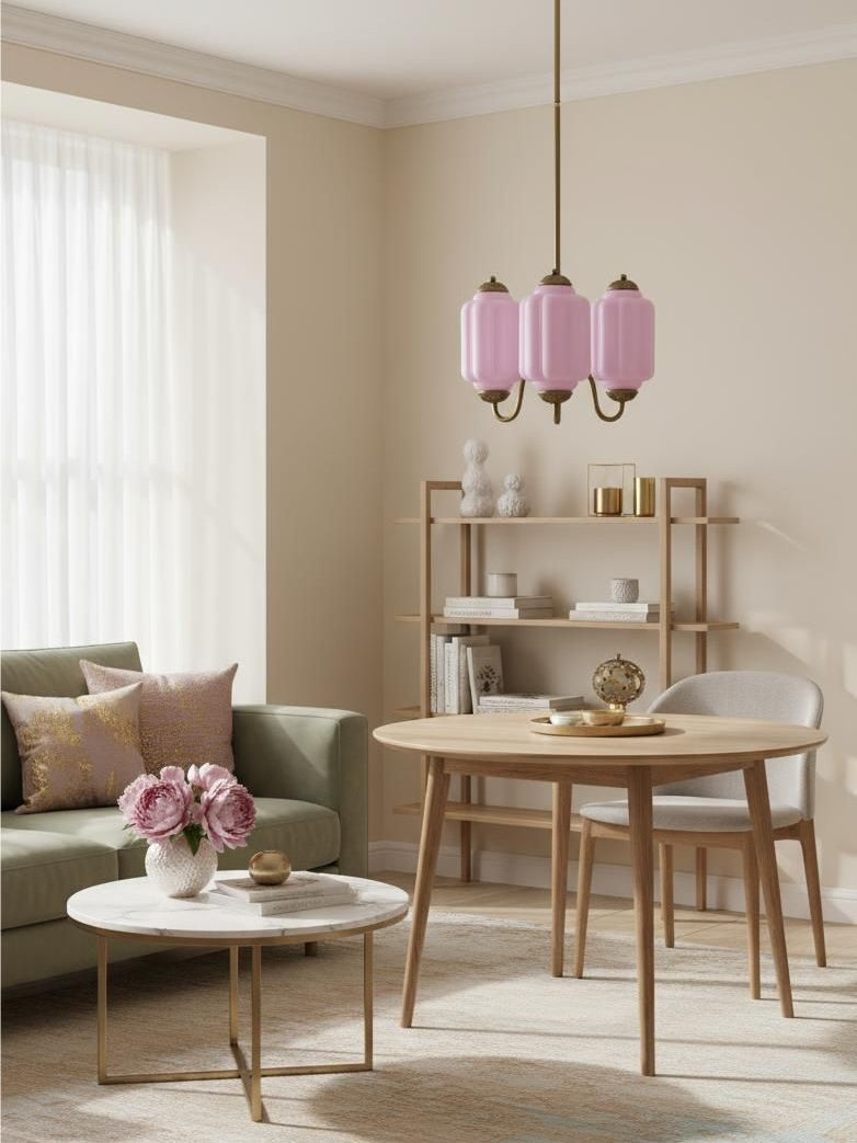Milk Glass Chandelier Vintage Finish Timeless Elegance Classic Lighting for Dining Room Living Room - Lamylie