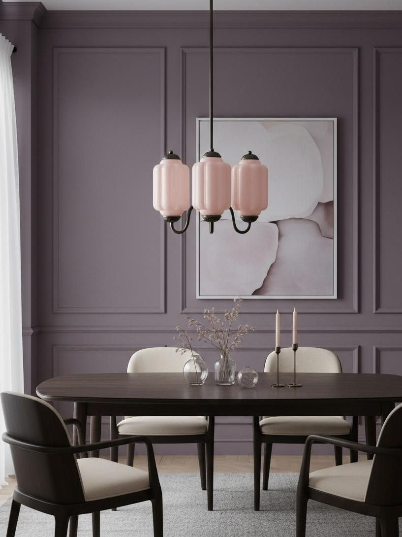 Milk Glass Chandelier Vintage Finish Timeless Elegance Classic Lighting for Dining Room Living Room - Lamylie