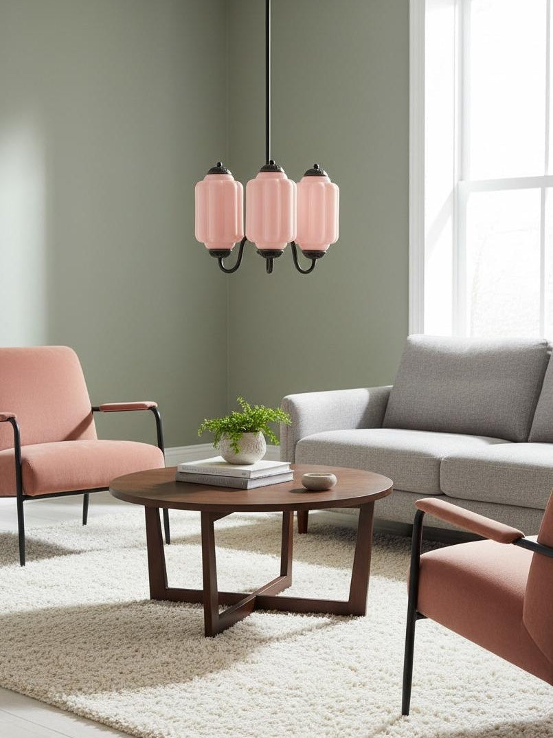 Milk Glass Chandelier Vintage Finish Timeless Elegance Classic Lighting for Dining Room Living Room - Lamylie