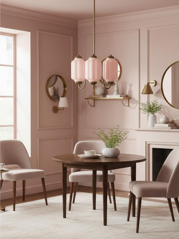 Milk Glass Chandelier Vintage Finish Timeless Elegance Classic Lighting for Dining Room Living Room - Lamylie