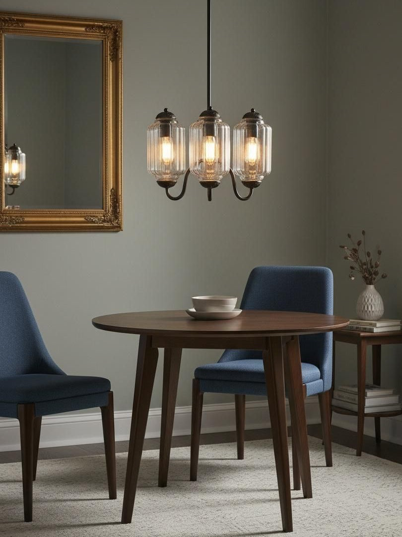 Milk Glass Chandelier Vintage Finish Timeless Elegance Classic Lighting for Dining Room Living Room - Lamylie