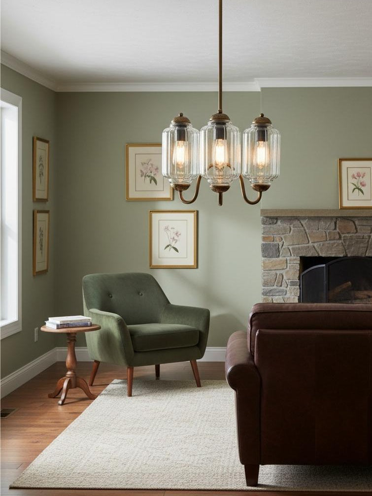Milk Glass Chandelier Vintage Finish Timeless Elegance Classic Lighting for Dining Room Living Room - Lamylie