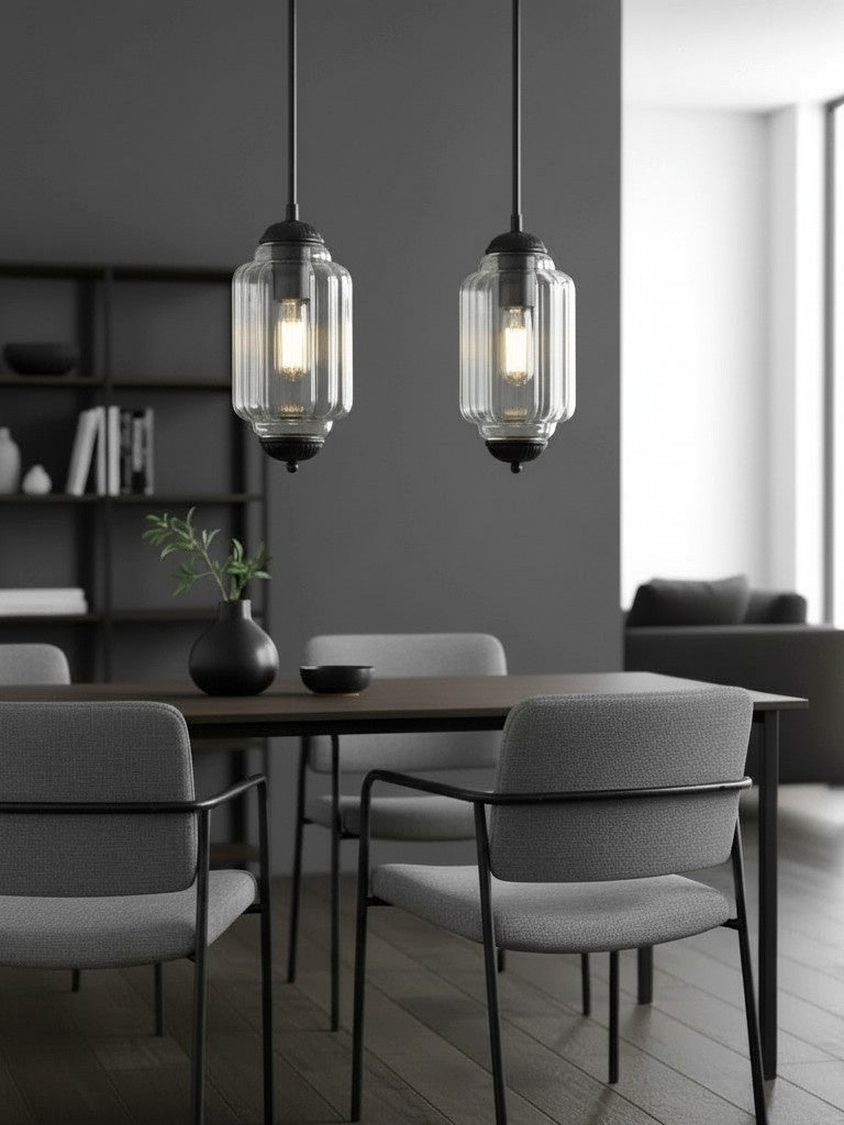 Vintage Glass Pendant Lamp with Nostalgic Look | Refined Lighting for Dining Room and Kitchen - Lamylie