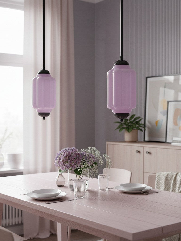 Vintage Glass Pendant Lamp with Nostalgic Look | Refined Lighting for Dining Room and Kitchen - Lamylie