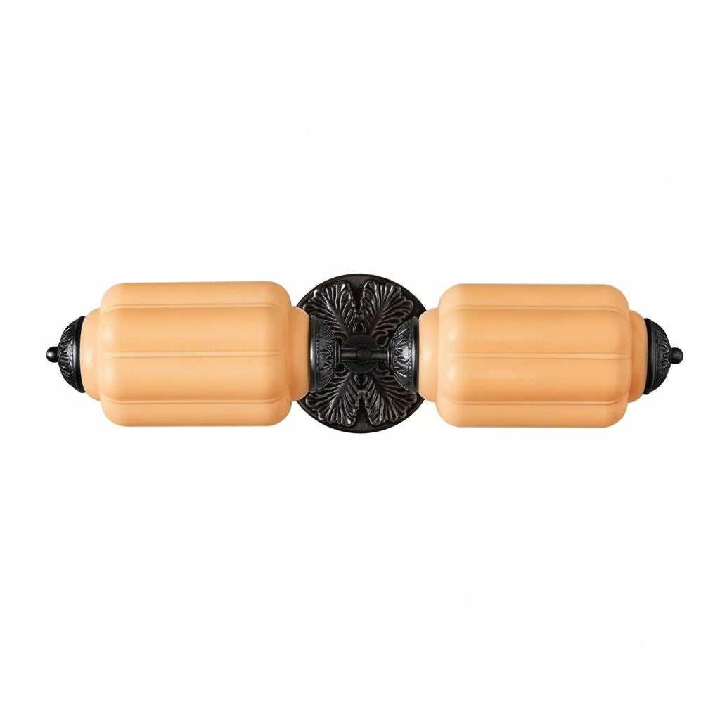 Vintage Glass Wall Lamp Horizontal Model Eloise Light Source for Living Room and Hallway - Lamylie