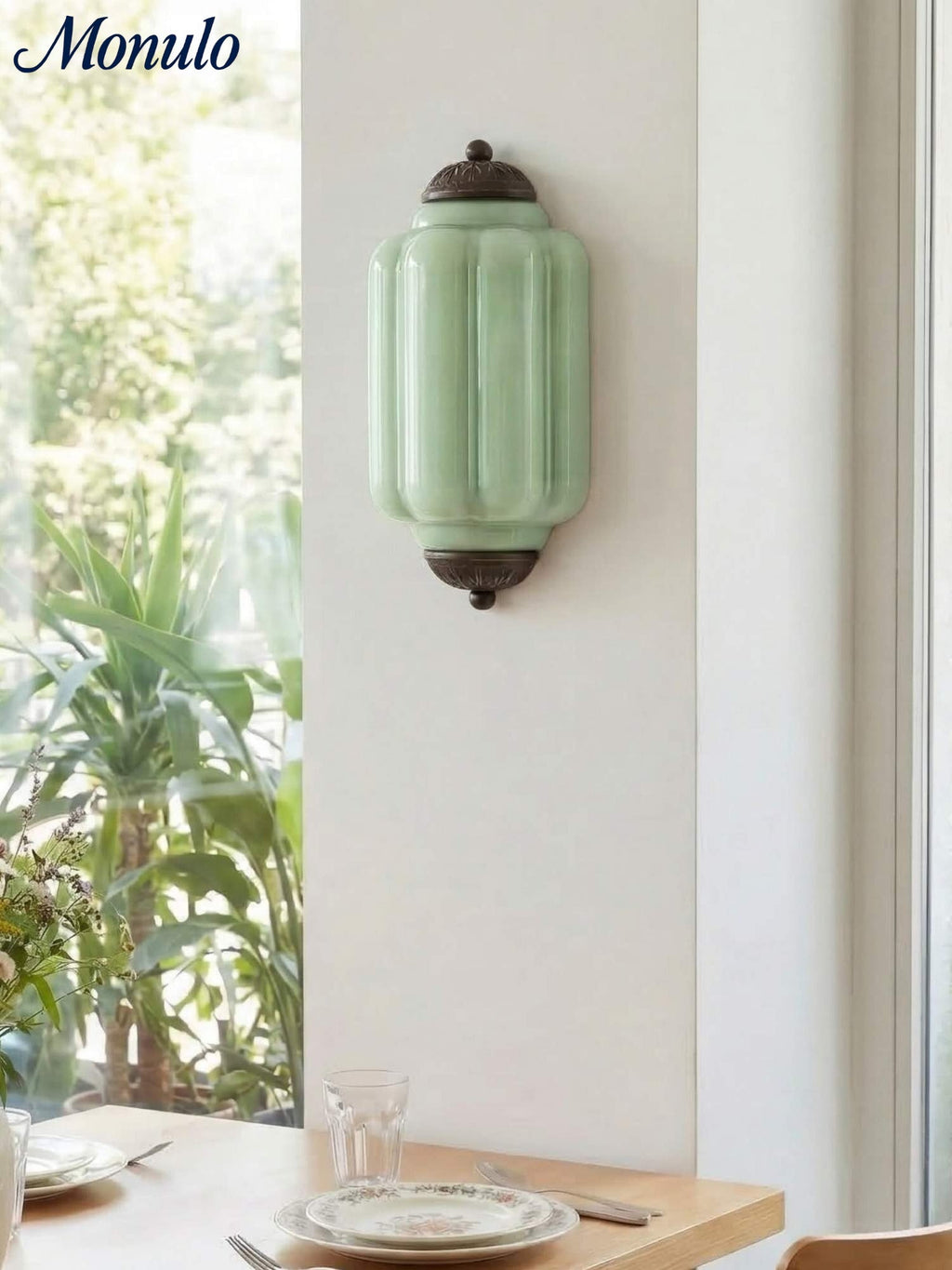 Milk Glass Wall Lamp for Bedroom Hall Scandinavian Style - Lamylie