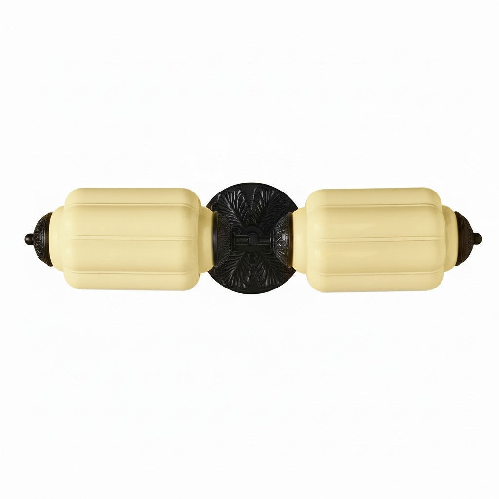 Vintage Glass Wall Lamp Horizontal Model Eloise Light Source for Living Room and Hallway - Lamylie