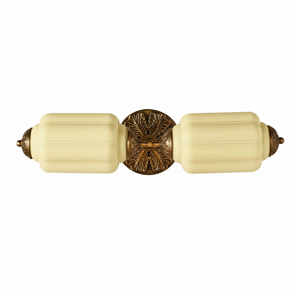 Vintage Glass Wall Lamp Horizontal Model Eloise Light Source for Living Room and Hallway - Lamylie