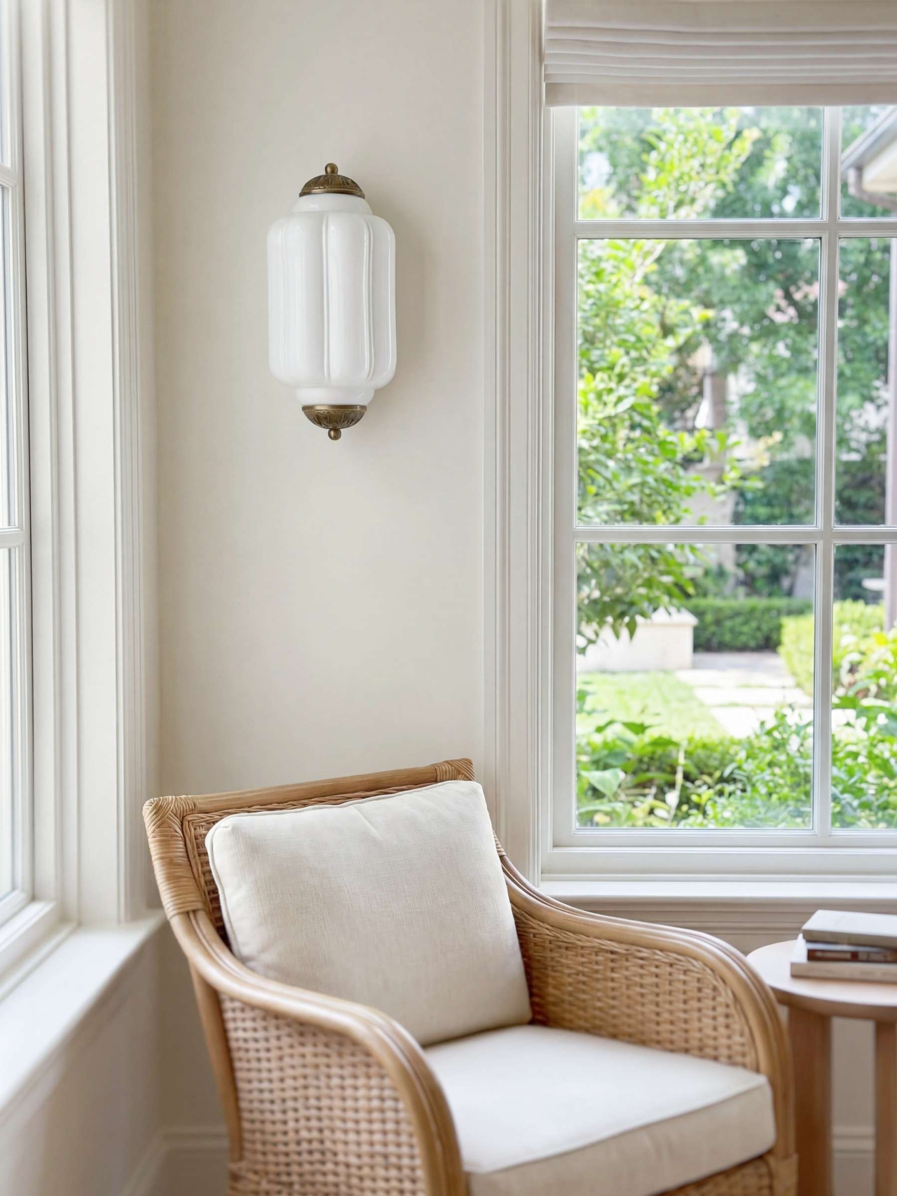 Milk Glass Wall Lamp for Bedroom Hall Scandinavian Style - Lamylie