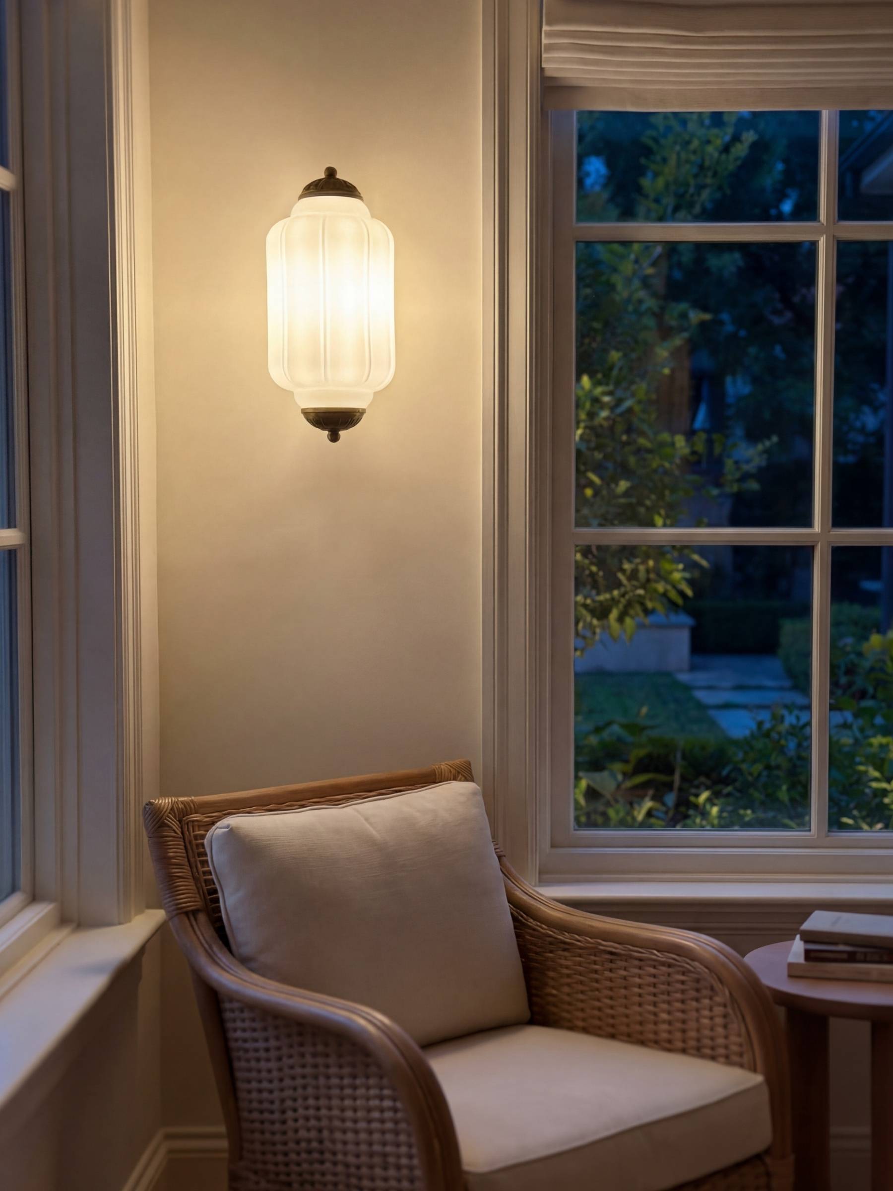 Milk Glass Wall Lamp for Bedroom Hall Scandinavian Style - Lamylie