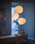 Glas-Pendelleuchte Milchweiß Mundgeblasen | Modernes minimalistisches Design mit sanftem Licht für Esszimmer und Wohnzimmer | 3 Größen verfügbar | Warmweiß 3000K - Lamylie