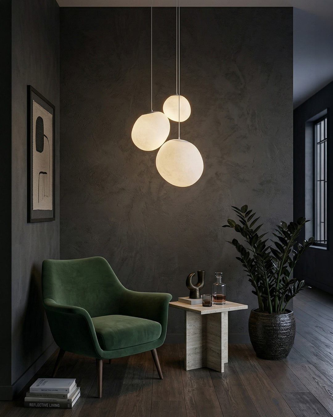 Glas-Pendelleuchte Milchweiß Mundgeblasen | Modernes minimalistisches Design mit sanftem Licht für Esszimmer und Wohnzimmer | 3 Größen verfügbar | Warmweiß 3000K - Lamylie
