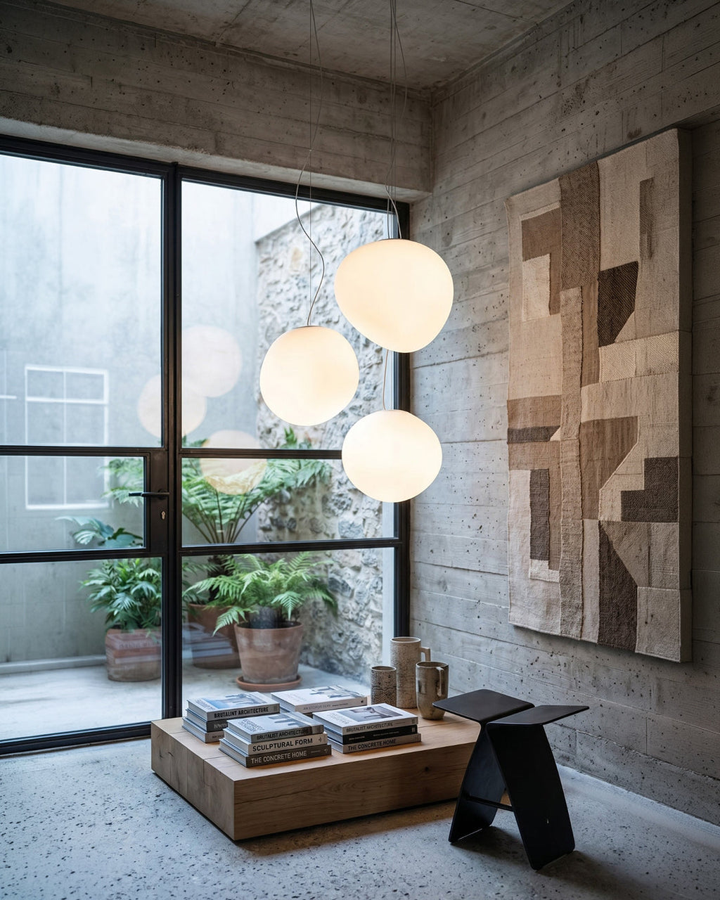 Glas-Pendelleuchte Milchweiß Mundgeblasen | Modernes minimalistisches Design mit sanftem Licht für Esszimmer und Wohnzimmer | 3 Größen verfügbar | Warmweiß 3000K - Lamylie