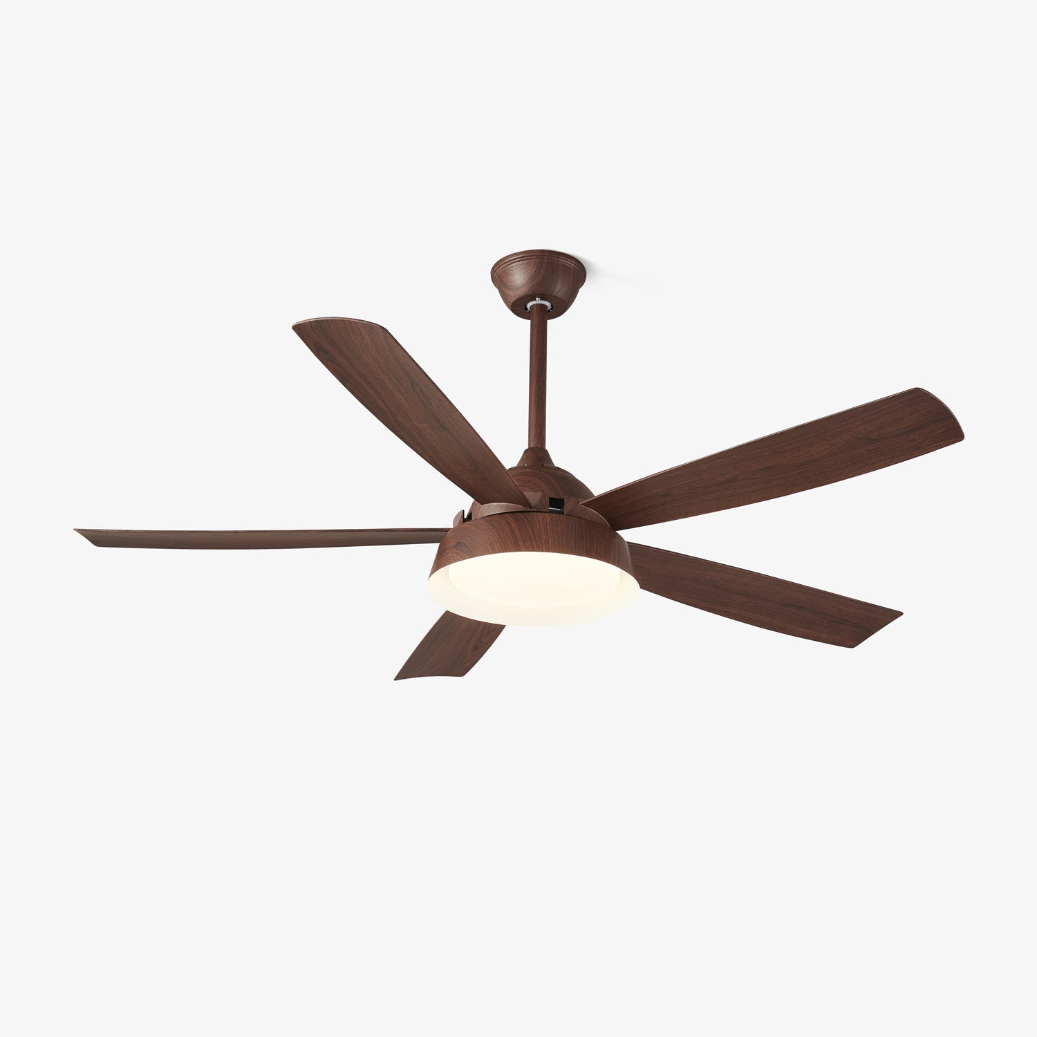 Ventilator de tavan cu iluminare, aspect de lemn, 142 cm – silențios și eficient energetic – Lamylie
