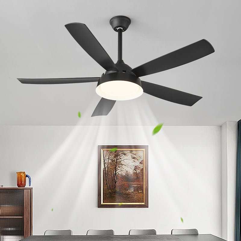 Ventilator de tavan cu iluminare, aspect de lemn, 142 cm – silențios și eficient energetic – Lamylie