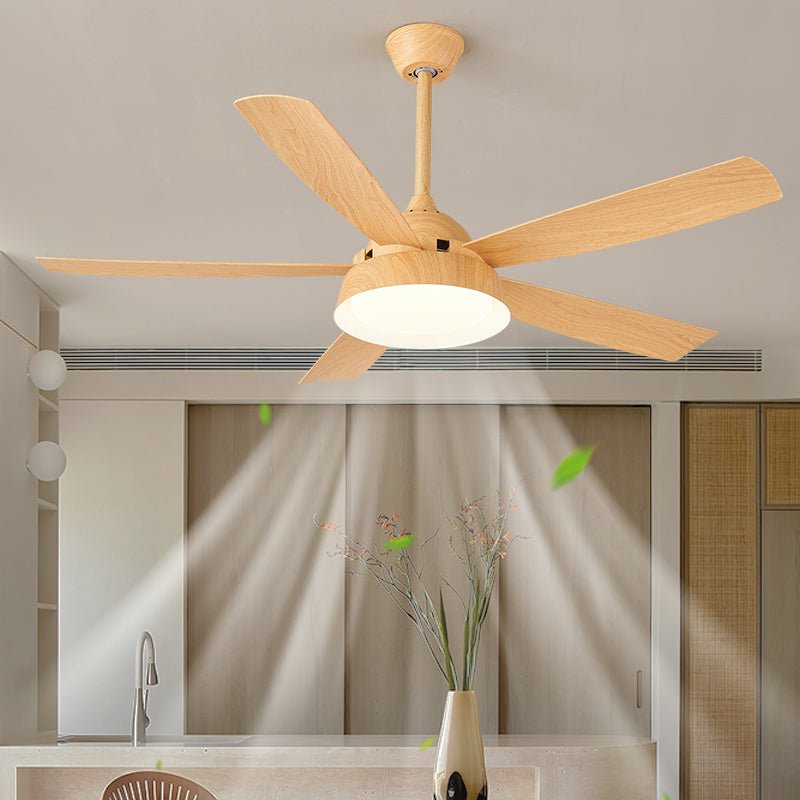 Ventilator de tavan cu iluminare, aspect de lemn, 142 cm – silențios și eficient energetic – Lamylie