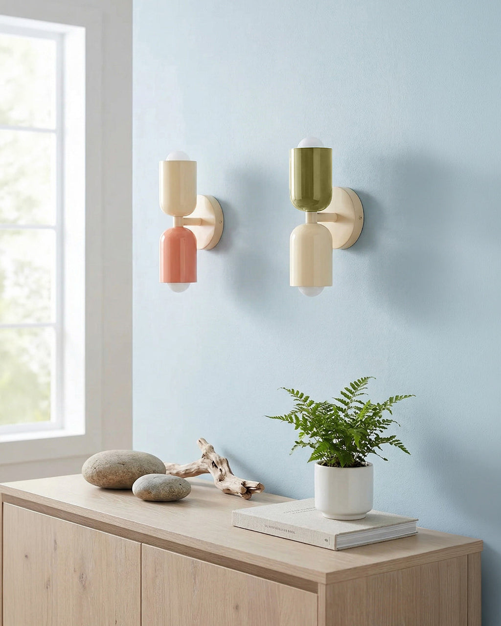 Metal Wall Lamp with Dual Light Beam | Scandinavian Design Lighting for Modern Interiors - Lamylie