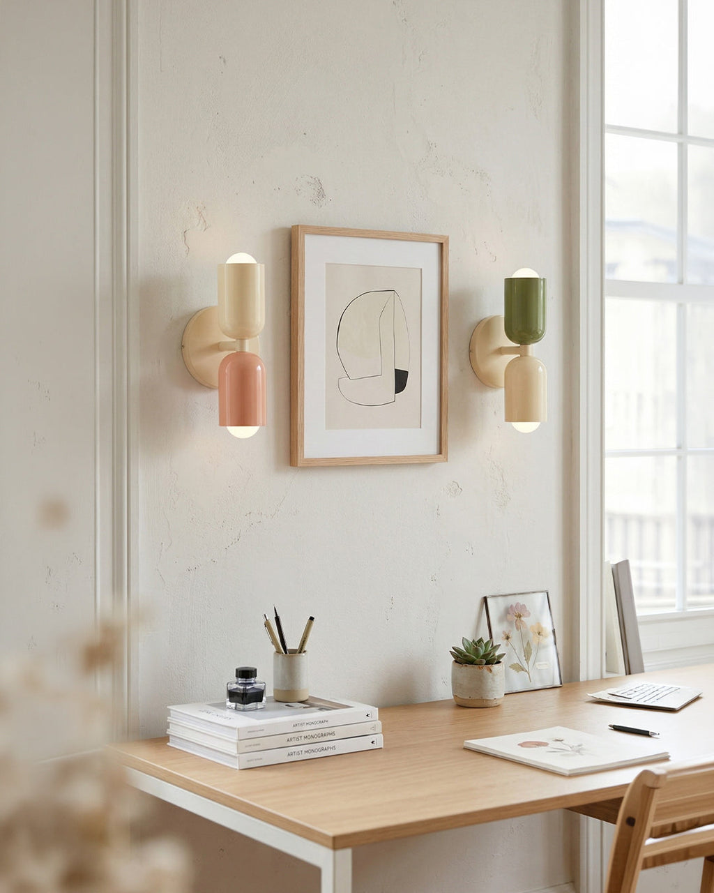 Metal Wall Lamp with Dual Light Beam | Scandinavian Design Lighting for Modern Interiors - Lamylie