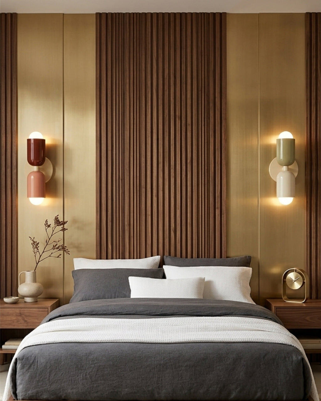 Metal Wall Lamp with Dual Light Beam | Scandinavian Design Lighting for Modern Interiors - Lamylie