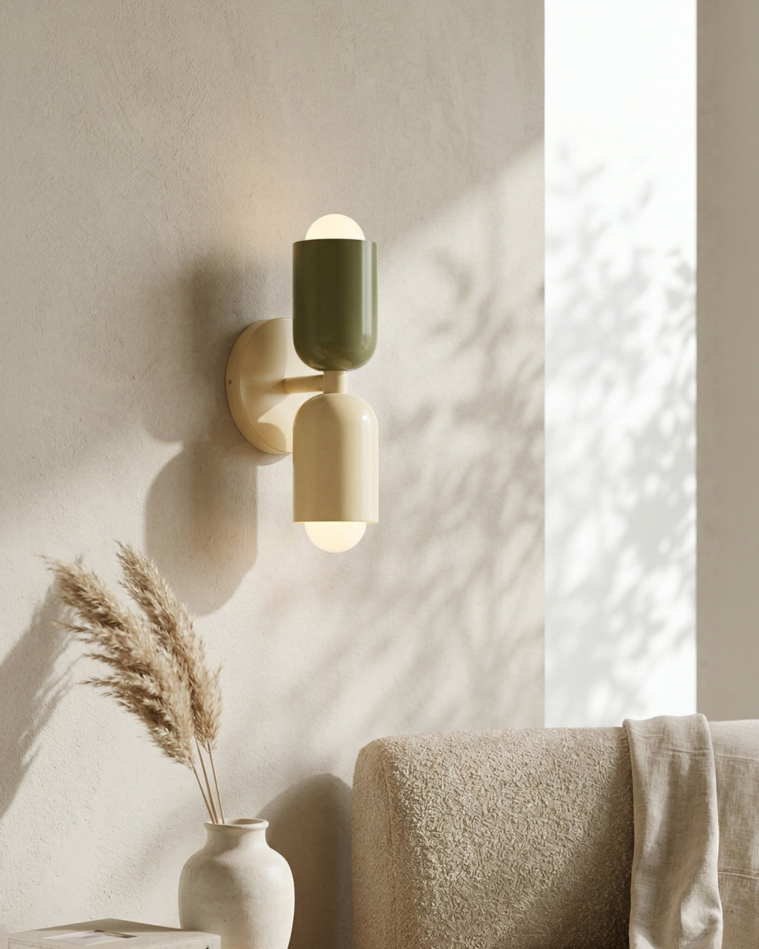 Metal Wall Lamp with Dual Light Beam | Scandinavian Design Lighting for Modern Interiors - Lamylie