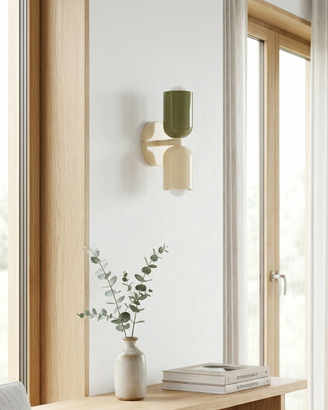 Metal Wall Lamp with Dual Light Beam | Scandinavian Design Lighting for Modern Interiors - Lamylie
