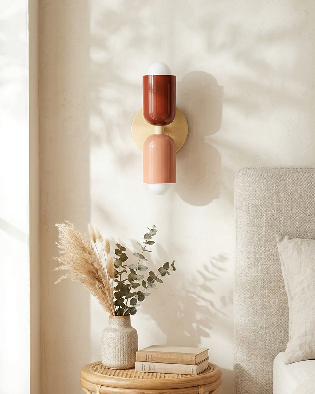 Metal Wall Lamp with Dual Light Beam | Scandinavian Design Lighting for Modern Interiors - Lamylie