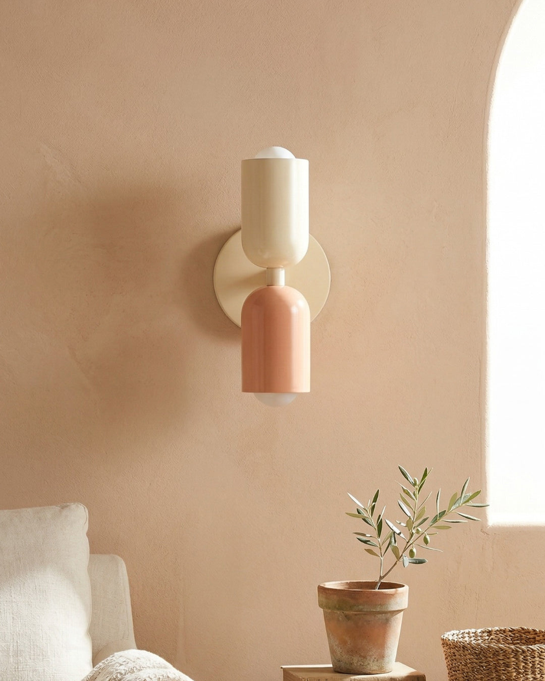 Metal Wall Lamp with Dual Light Beam | Scandinavian Design Lighting for Modern Interiors - Lamylie