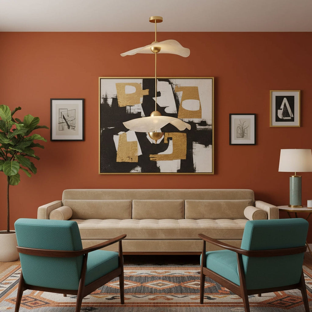 Doppelte Biscuit-Hängeleuchte Weiß Gold Rund Opal Weiß Acrylschirm Designbeleuchtung Dekorativ für Wohnzimmer Essbereich Schlafzimmer Modern Skandinavisches Interieur - Lamylie