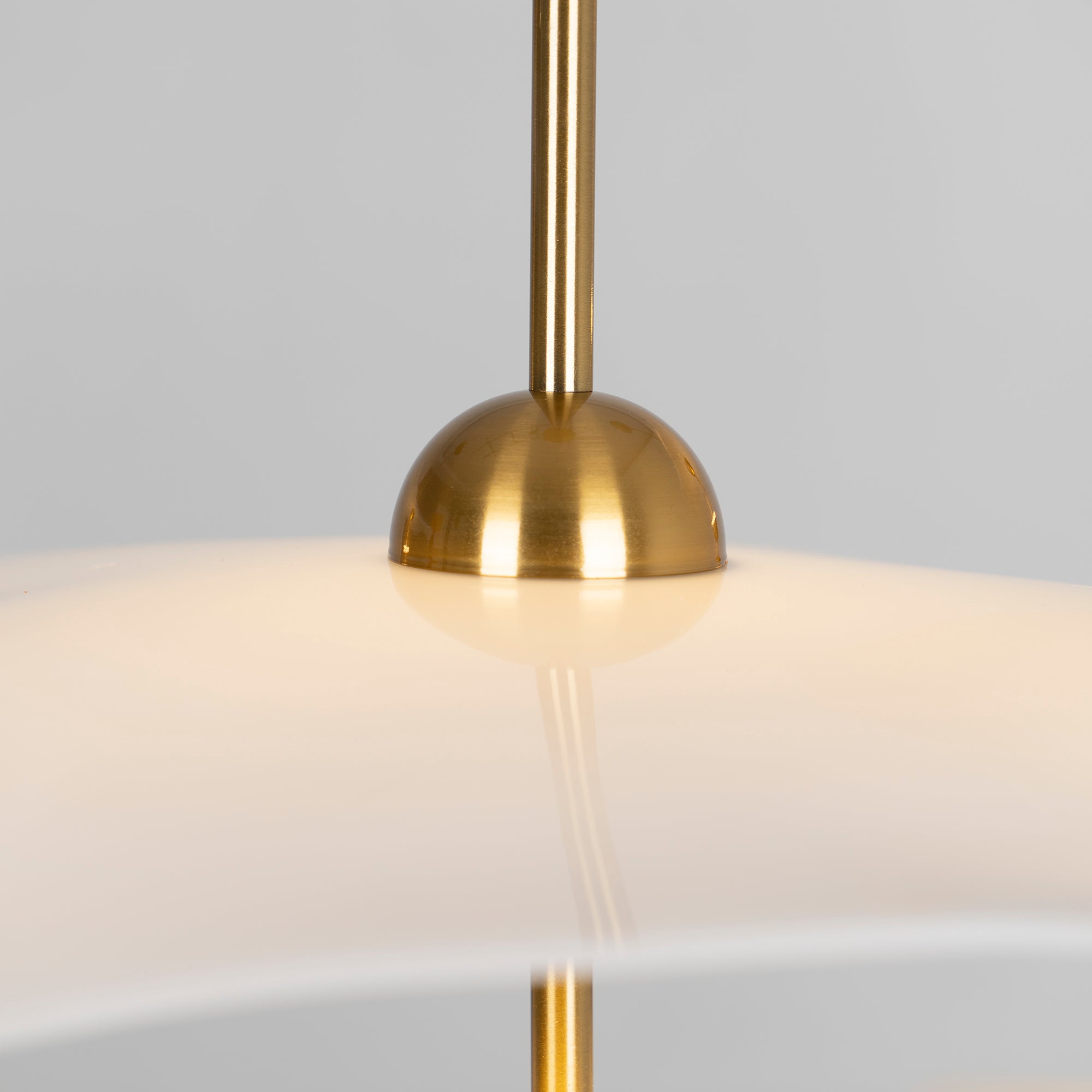 Doppelte Biscuit-Hängeleuchte Weiß Gold Rund Opal Weiß Acrylschirm Designbeleuchtung Dekorativ für Wohnzimmer Essbereich Schlafzimmer Modern Skandinavisches Interieur - Lamylie